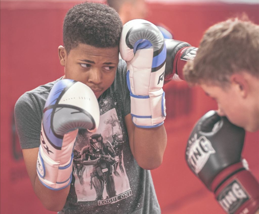 Kids practicing martial arts at Ground Control Columbia